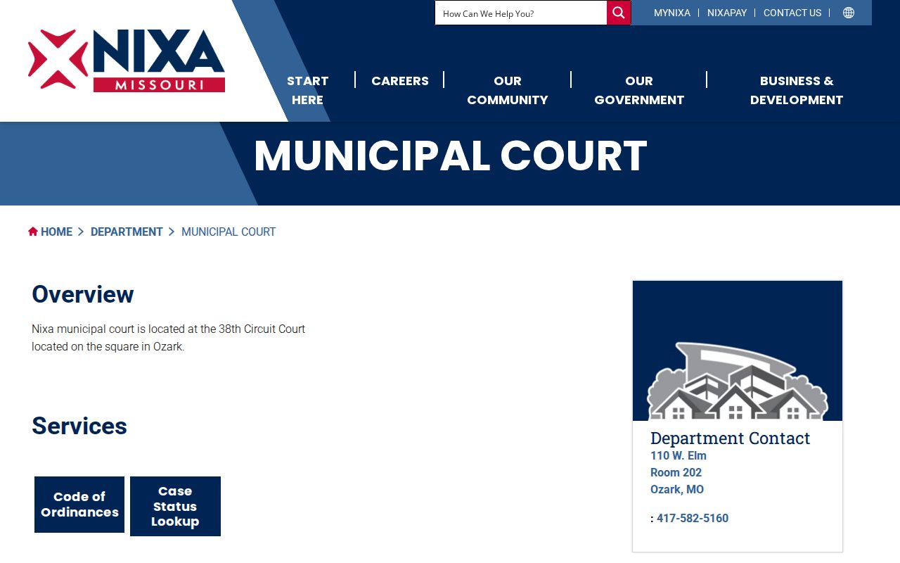 Nixa Municipal Court public information
